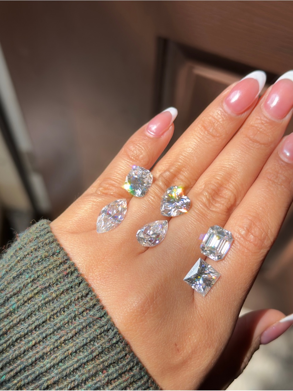 5ct multiple shapes certified Moissanite loose stones vvs1 color D